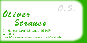 oliver strauss business card