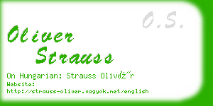 oliver strauss business card